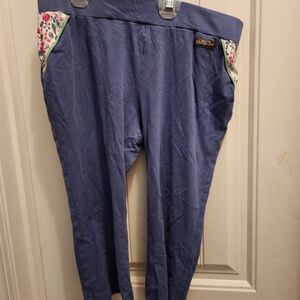 Matilda Jane Blue Capris with Floral Trim